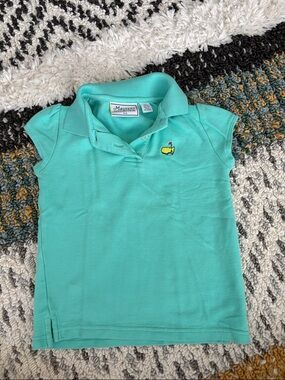 Masters Girls' Aqua Polo Shirt with Embroidered Logo